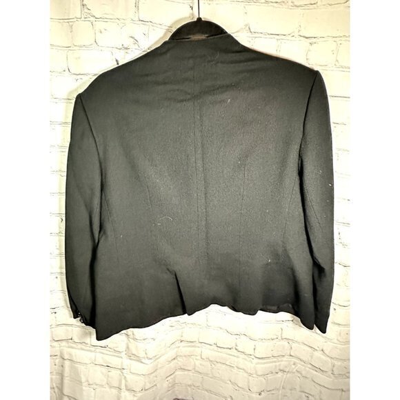 EVAN PICONE VINTAGE LADIES BLACK LINED WOOL BLAZER SZ (16)    VERY GOOD CONDITIO - Picture 5 of 5